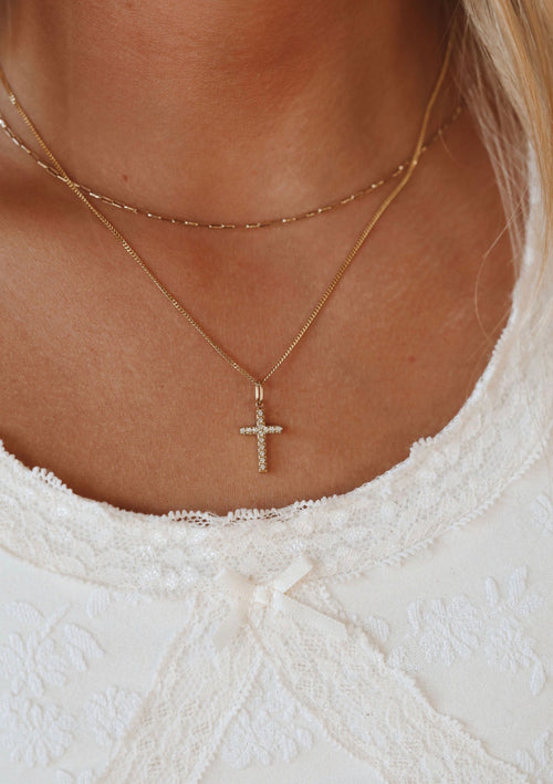 CZ Cross Necklace
