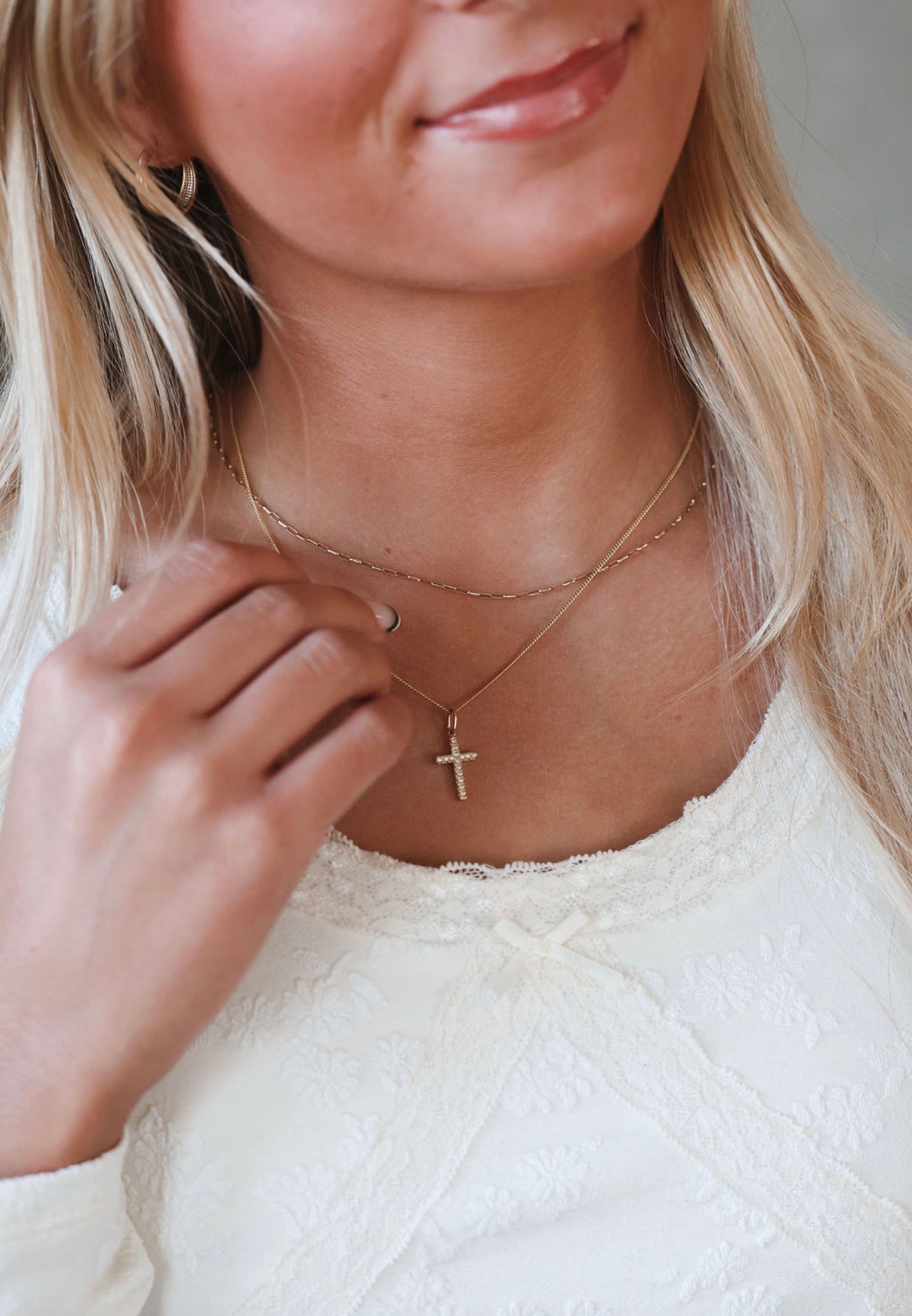 CZ Cross Necklace