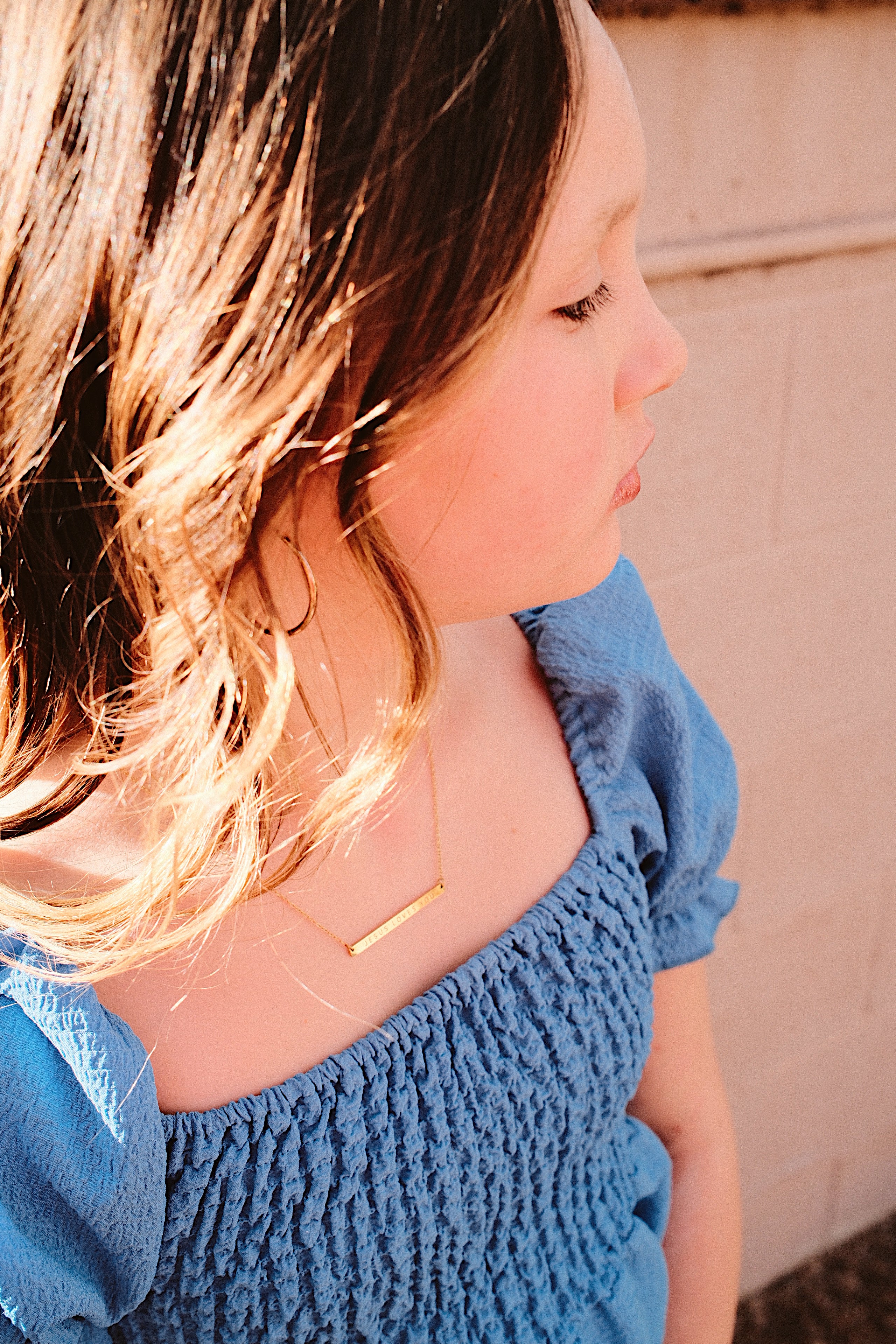 Jesus Loves You Bar Necklace