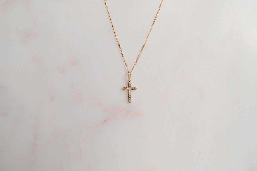 CZ Cross Necklace