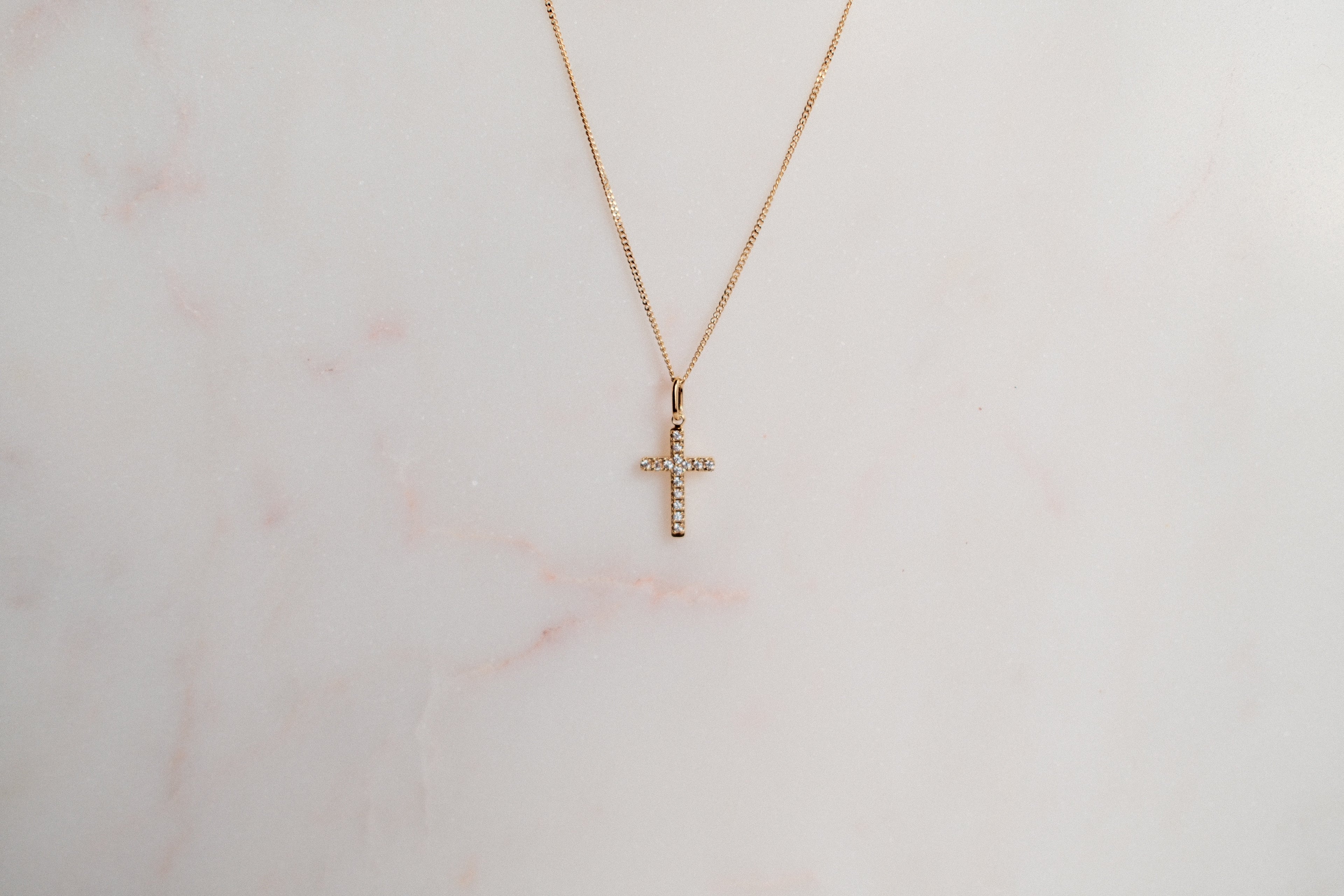 CZ Cross Necklace