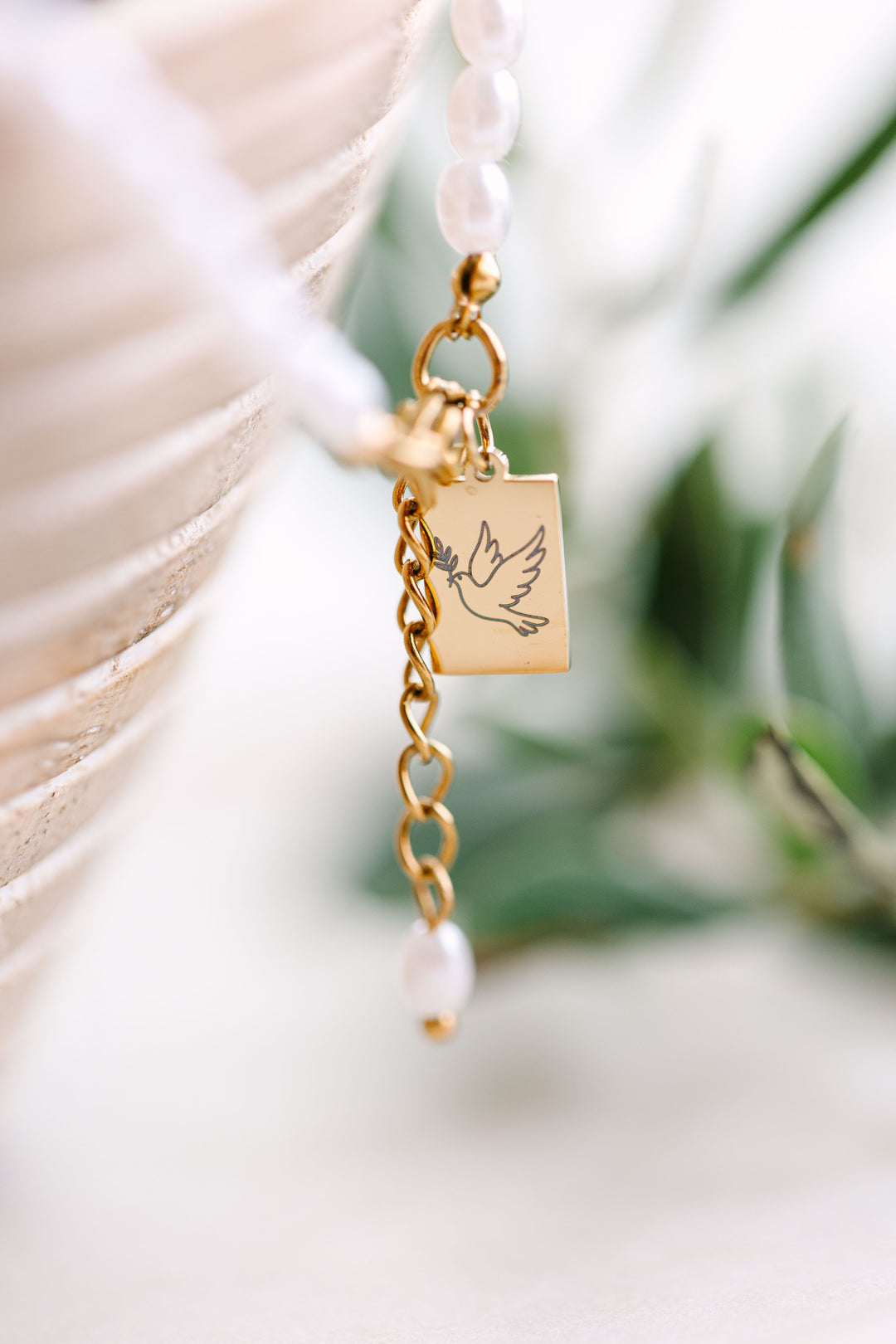 Pearl &amp; Dove Bracelet