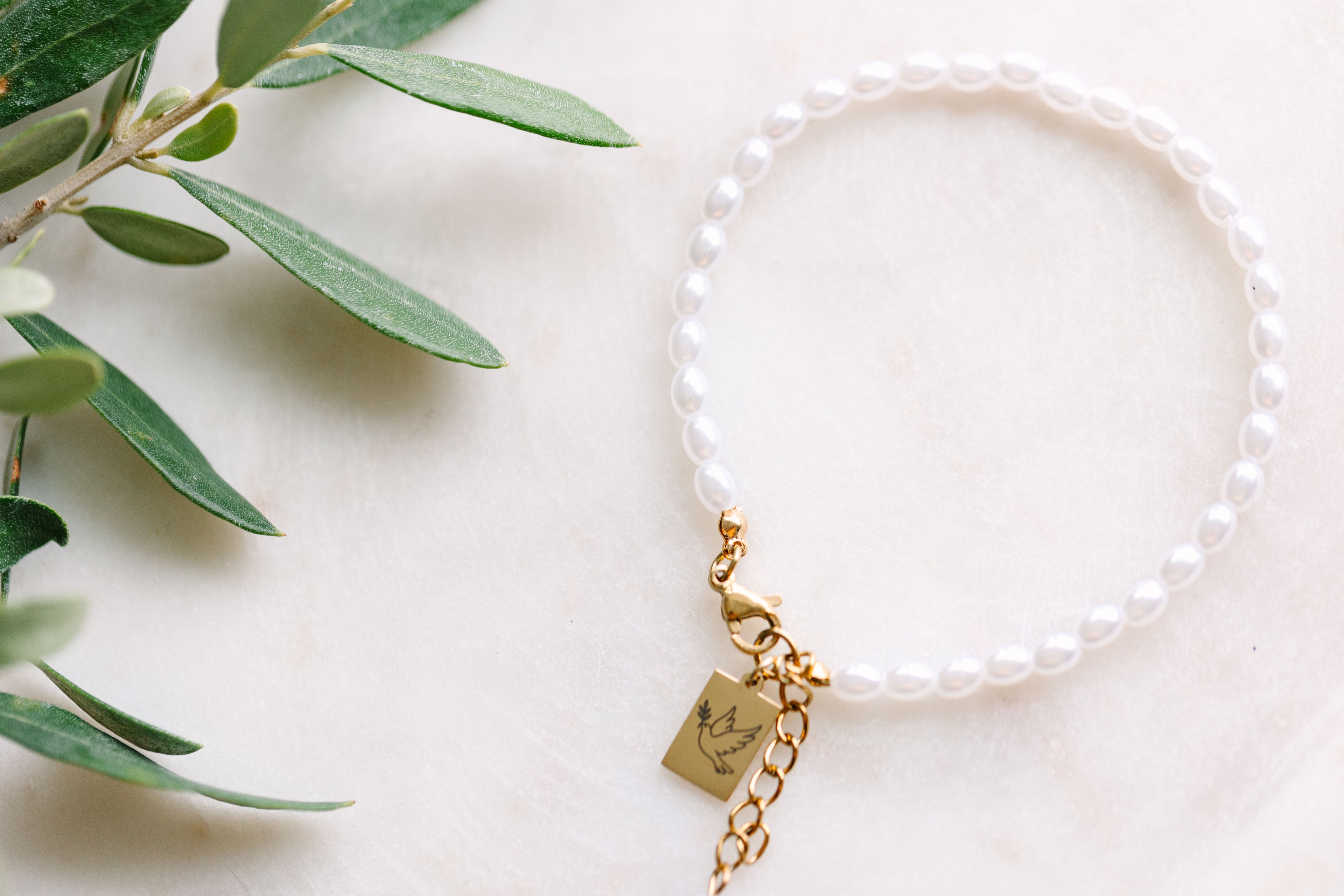 Pearl & Dove Bracelet
