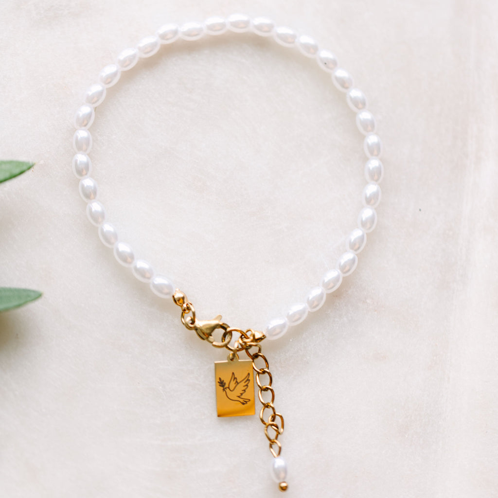 Pearl & Dove Bracelet