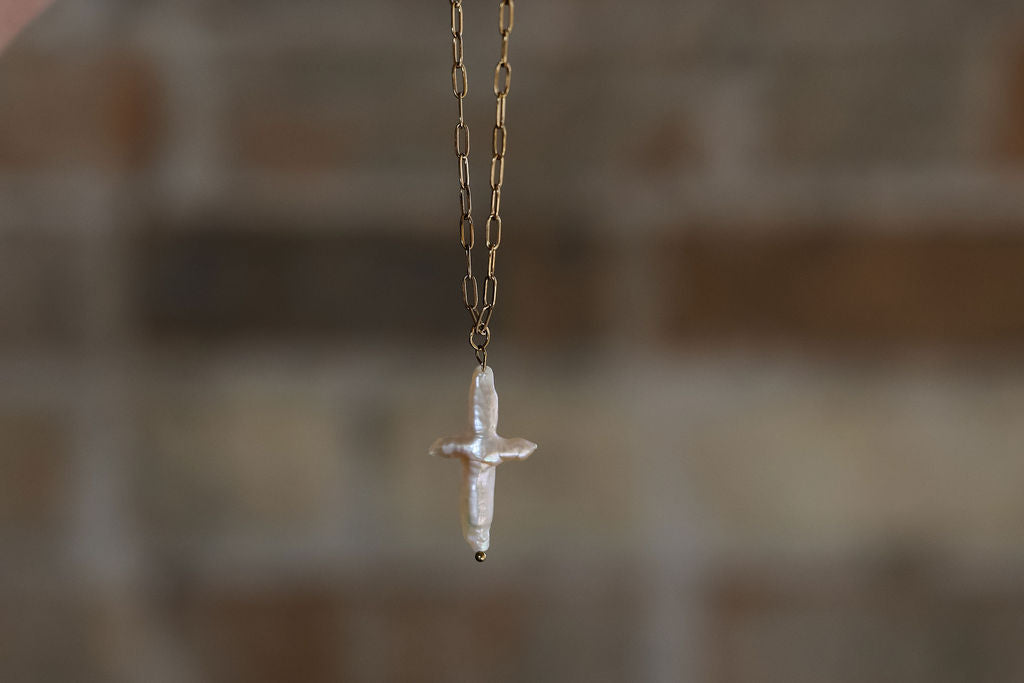 Fresh Water Pearl, Always Remember Him Necklace