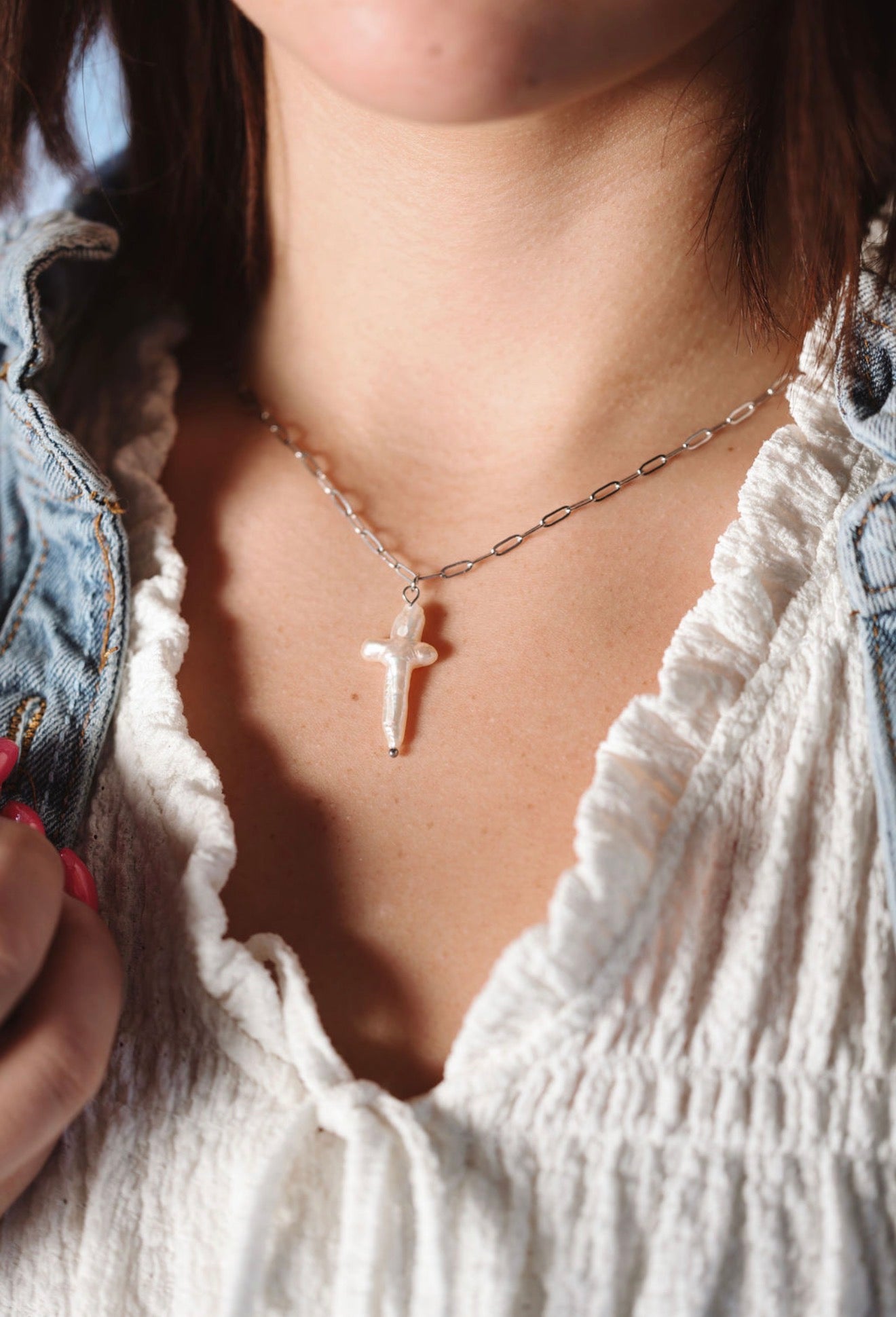 Fresh Water Pearl, Always Remember Him Necklace