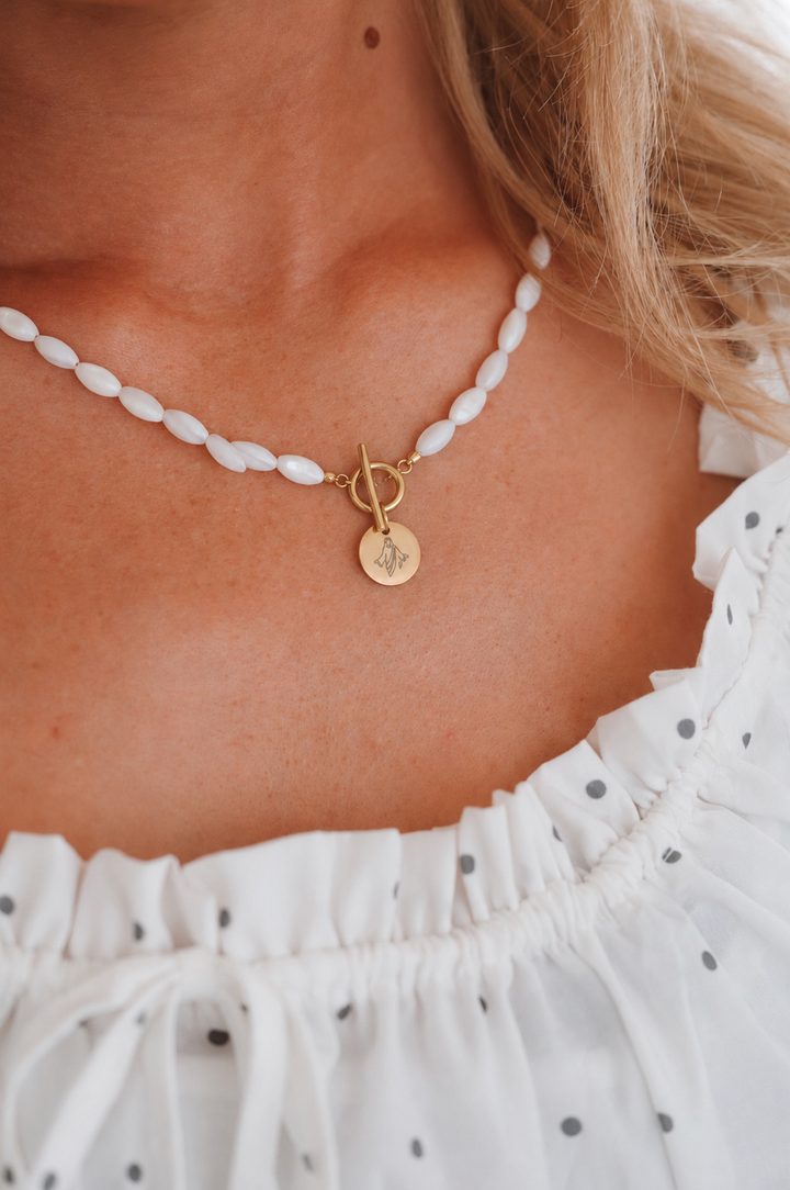 Beaded Pearl Savior Pendant