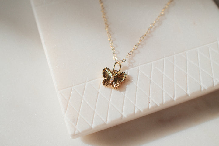 Steady Wing Butterfly Necklace