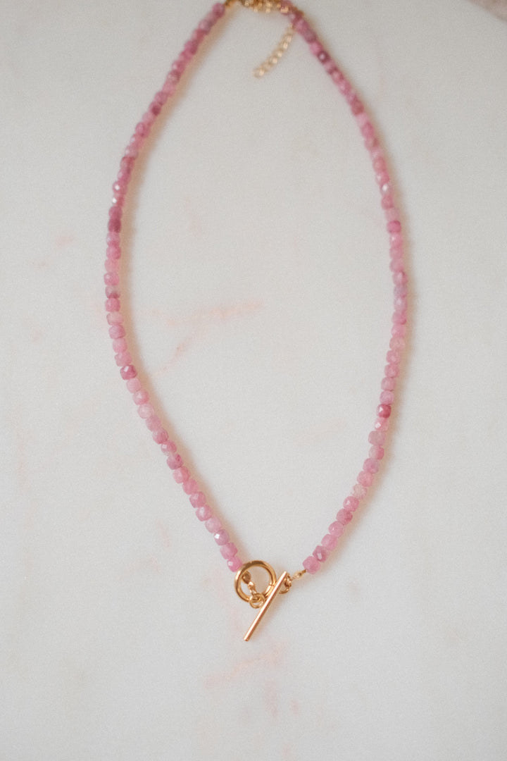 Natural stone purple, 16-18 inch adjustable