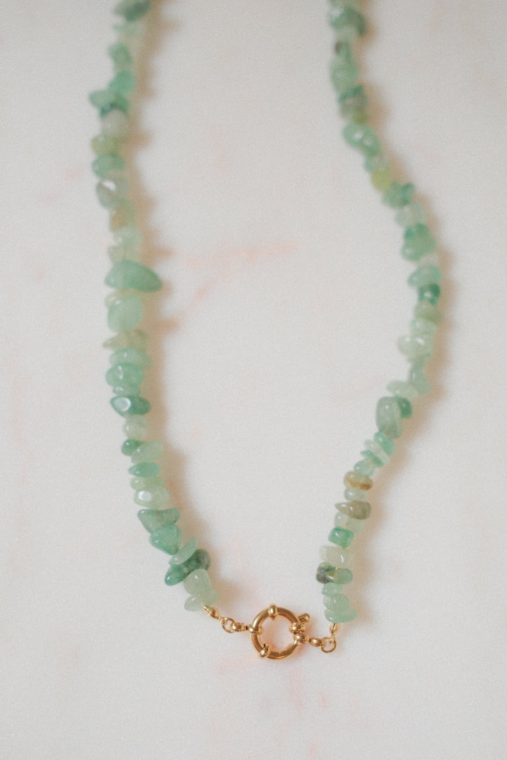 Sea glass / gold, 18 inch length
