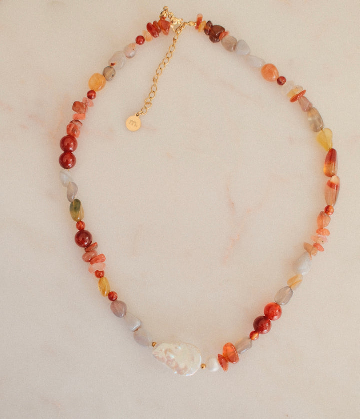 God is Greater Beaded Pearl Necklace