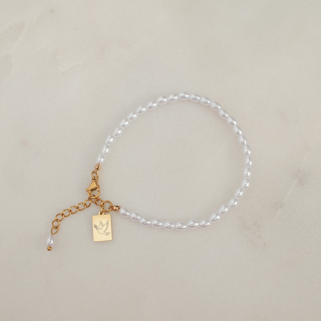 Pearl & Dove Bracelet