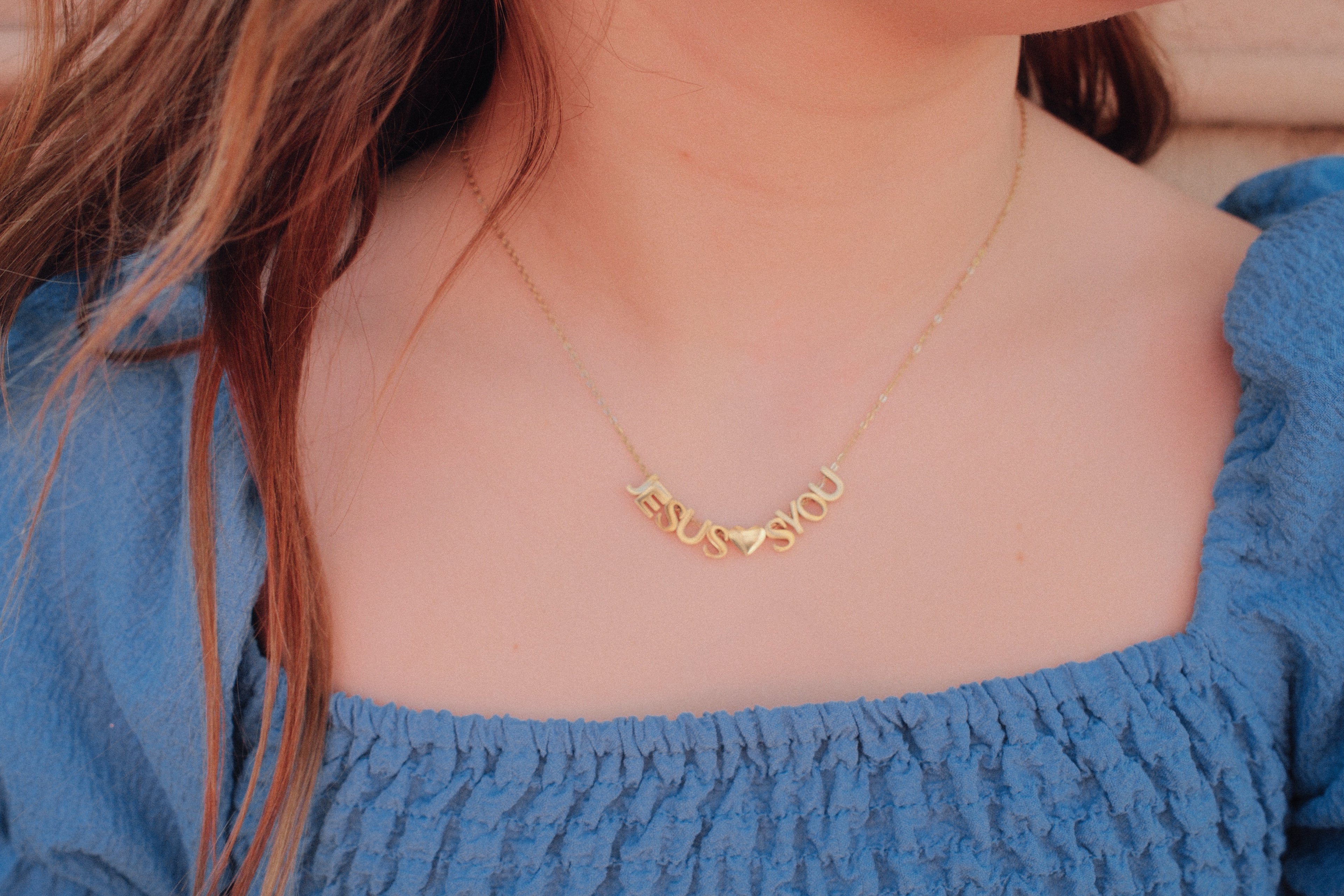 Jesus Loves You Charm Necklace