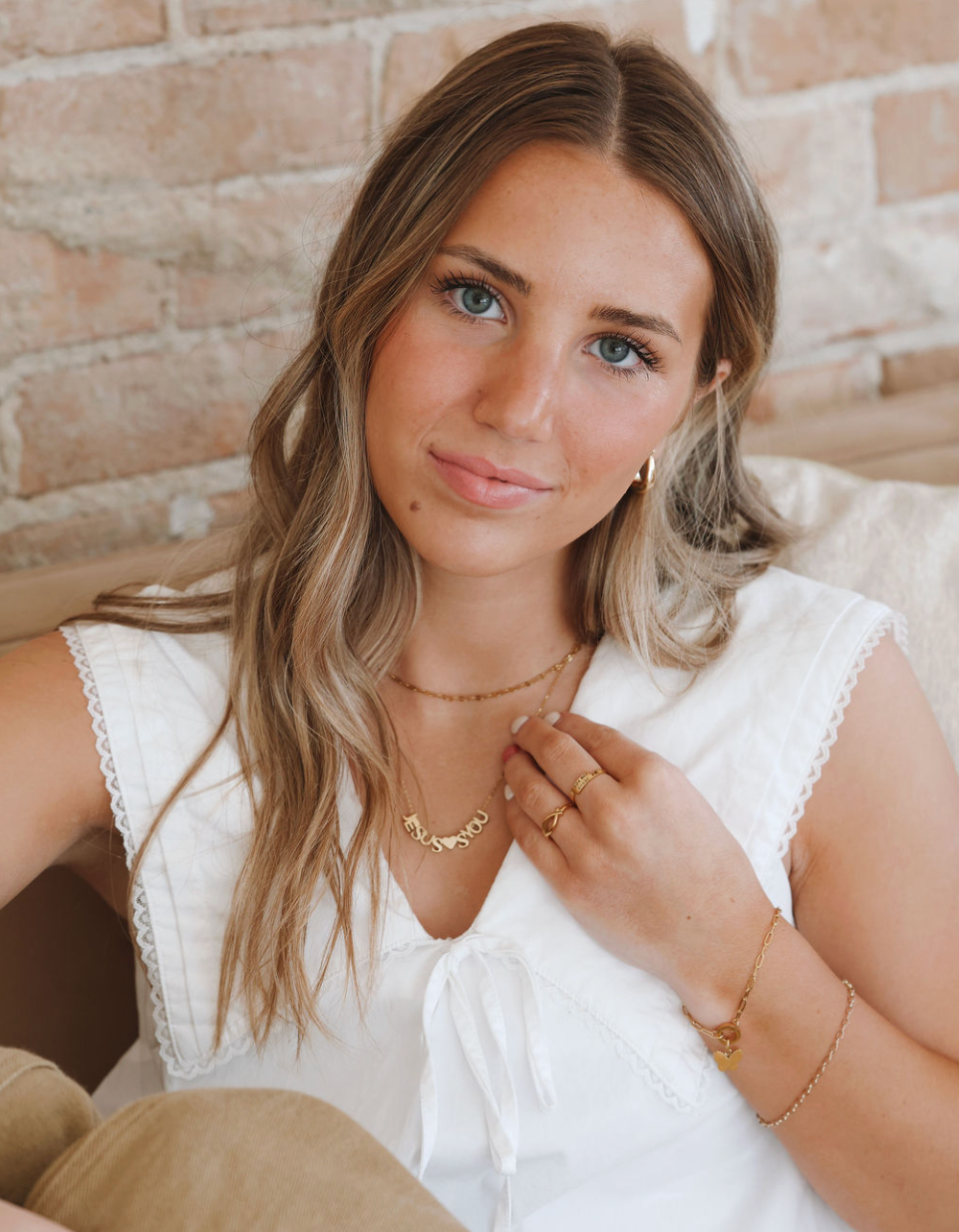 Jesus Loves You Charm Necklace