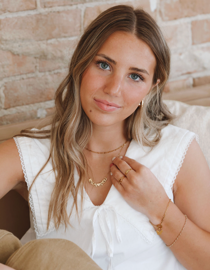 Jesus Loves You Charm Necklace