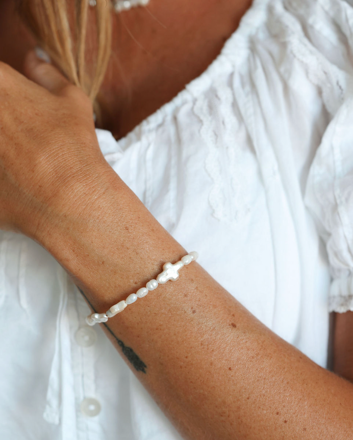 Fresh Water Pearl, Always Remember Him Bracelet