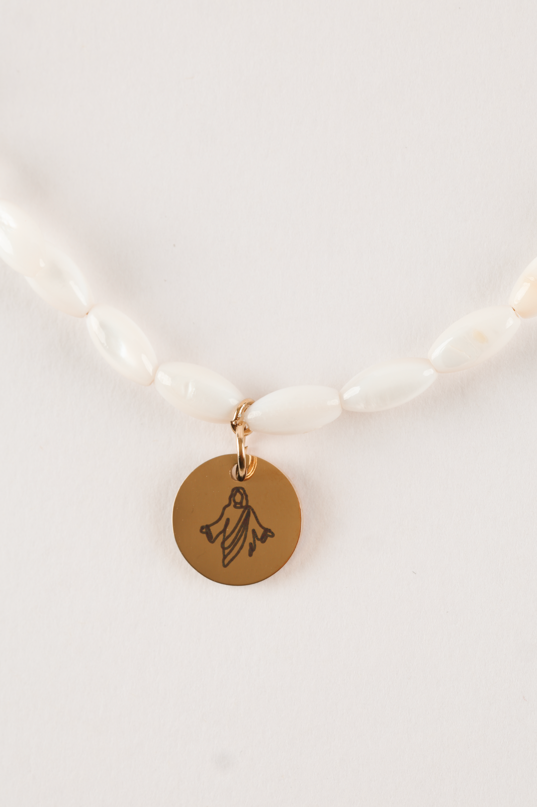 Beaded Pearl Savior Pendant