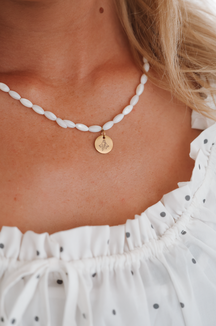 Beaded Pearl Savior Pendant