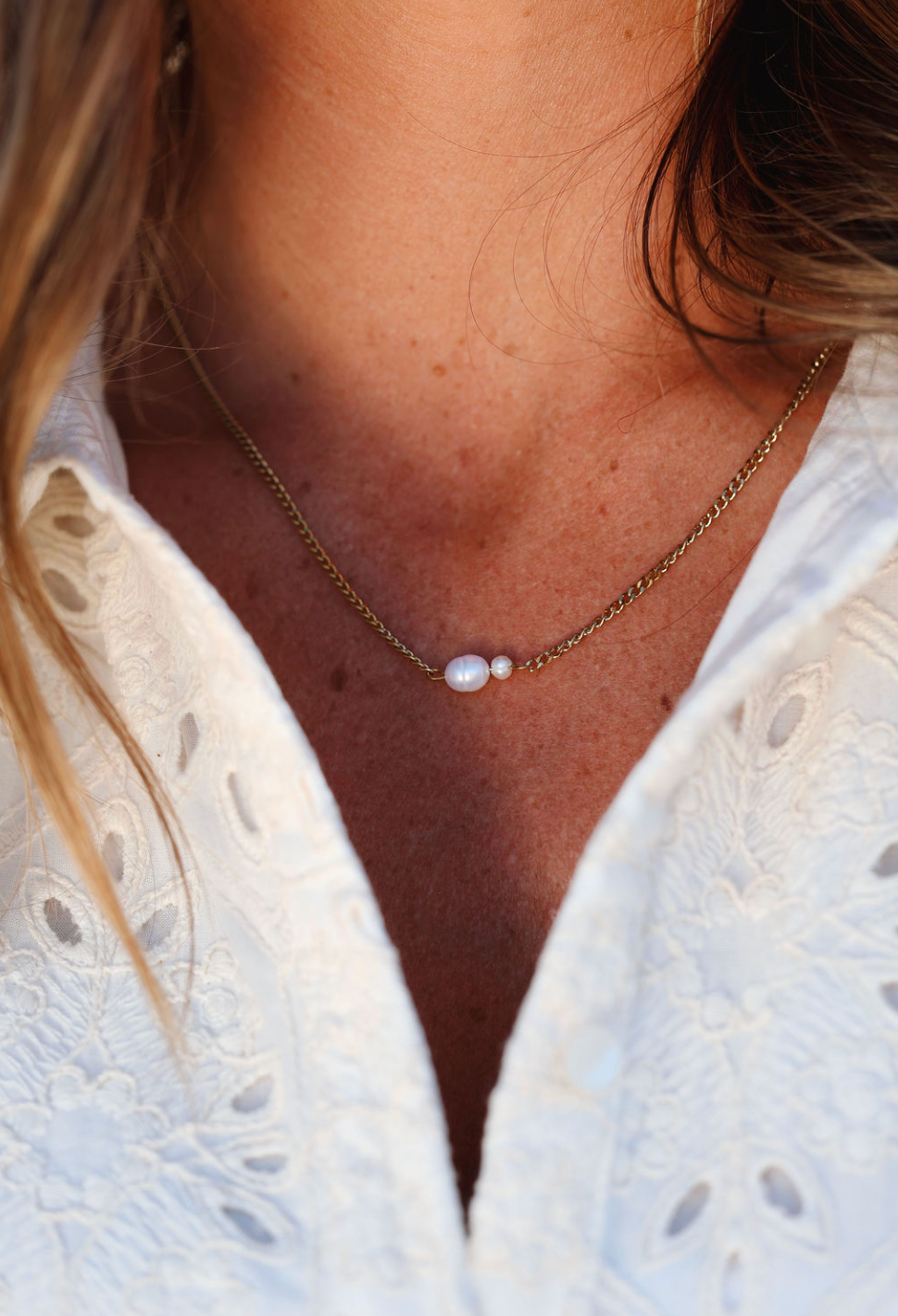 He is Greater than I- Pearl Necklace