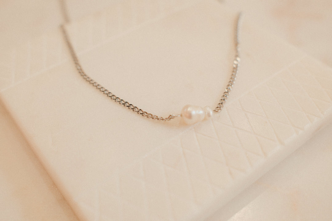He is Greater than I- Pearl Necklace