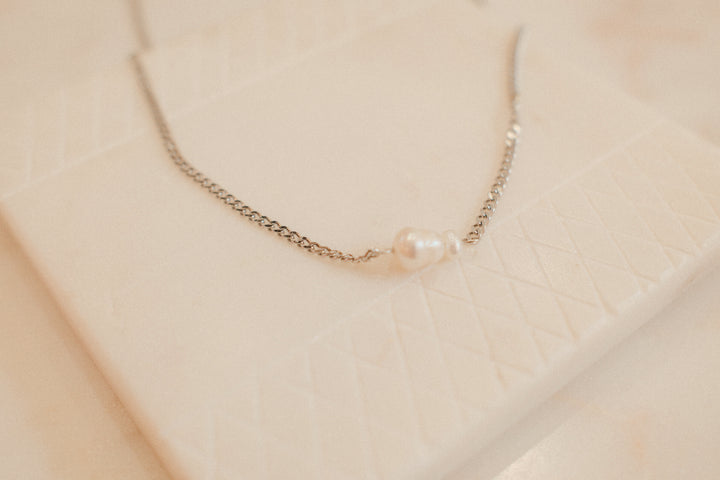 He is Greater than I- Pearl Necklace