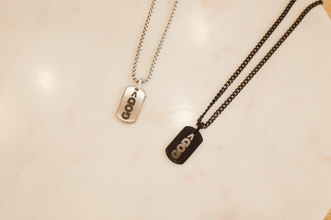 God is Greater Dog Tag Men&