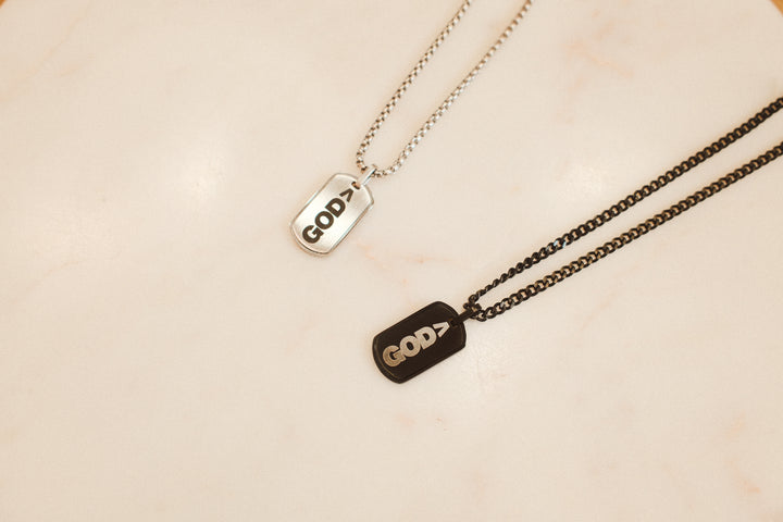 God is Greater Dog Tag Men&